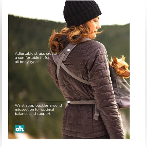 PoochPouch Front Carrier Grey PoochPouch Dog cat small - Picture 5 of 6